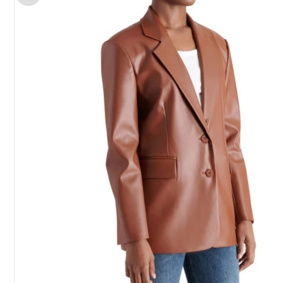Steve Madden Ladies' Faux Leather Blazer , nwt - Picture 4 of 6